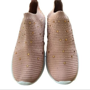 Pink‎ Woven Jeweled Comfort Shoes